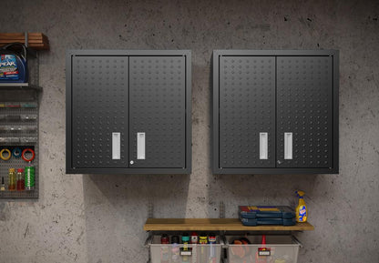 Manhattan Comfort - Fortress Garage Cabinet with 4 Adjustable Shelves in Charcoal Grey - Set of 2 - 2-5GMC-CH veiw 9
