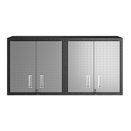 Manhattan Comfort - Fortress Garage Cabinet with 4 Adjustable Shelves in Grey - Set of 2 - 2-5GMC veiw 1