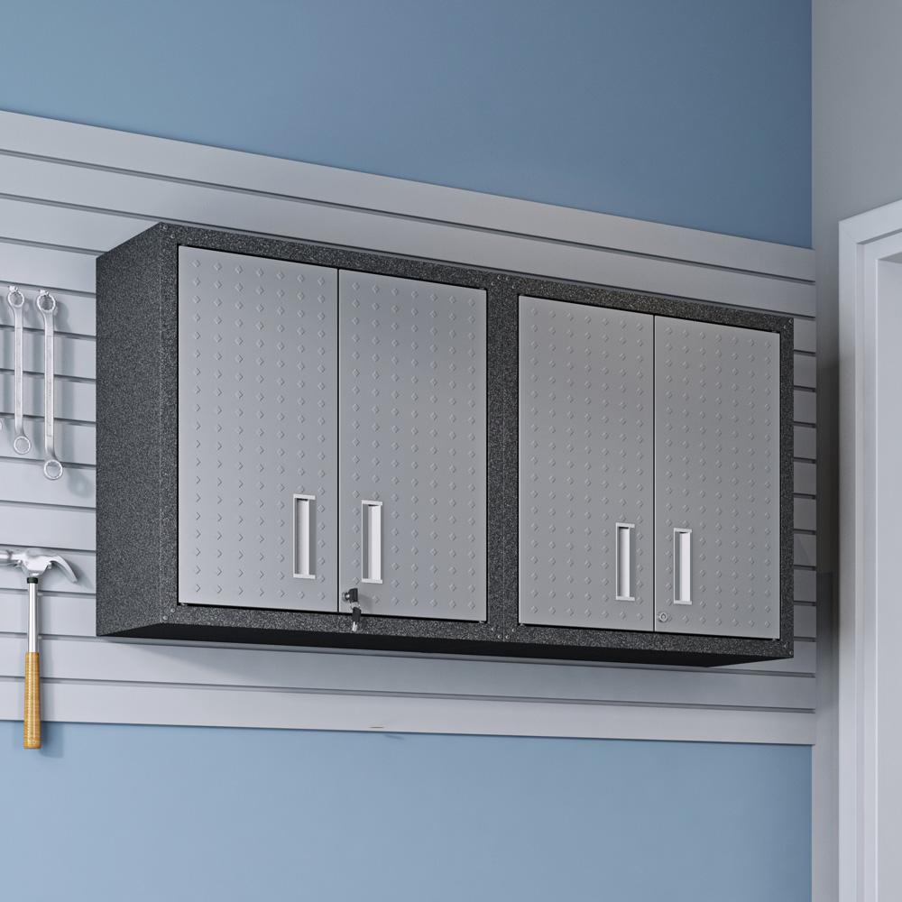 Manhattan Comfort - Fortress Garage Cabinet with 4 Adjustable Shelves in Grey - Set of 2 - 2-5GMC veiw 10