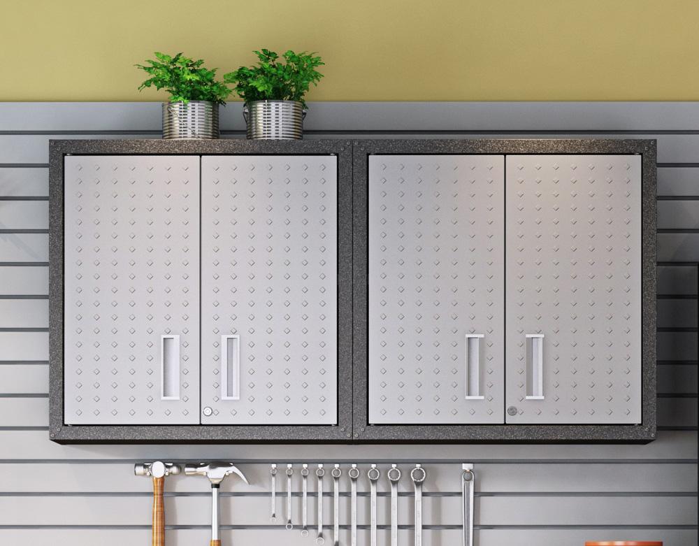 Manhattan Comfort - Fortress Garage Cabinet with 4 Adjustable Shelves in Grey - Set of 2 - 2-5GMC veiw 11
