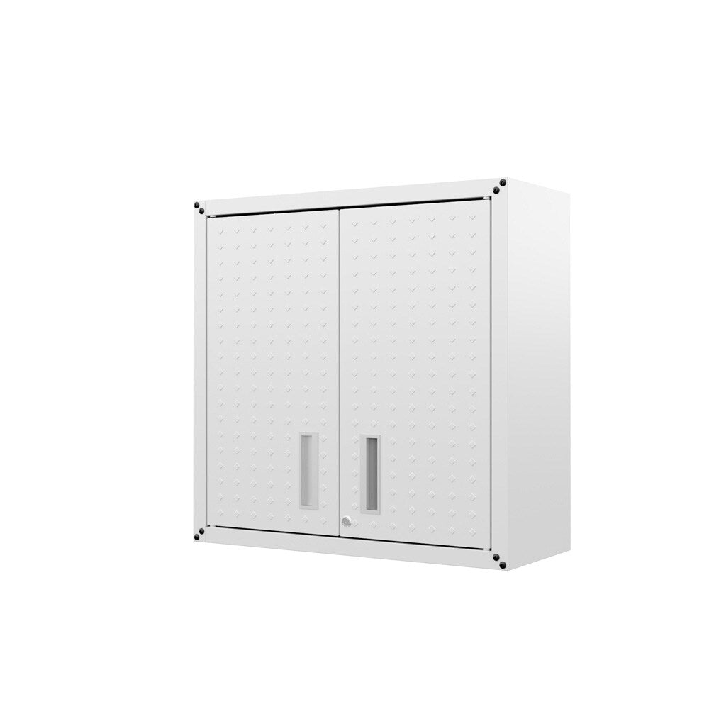 Manhattan Comfort - Fortress Garage Cabinet with 4 Adjustable Shelves in White - Set of 2 - 2-5GMC-WH veiw 3