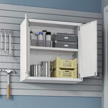 Manhattan Comfort - Fortress Garage Cabinet with 4 Adjustable Shelves in White - Set of 2 - 2-5GMC-WH veiw 9