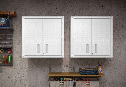 Manhattan Comfort - Fortress Garage Cabinet with 4 Adjustable Shelves in White - Set of 2 - 2-5GMC-WH veiw 11