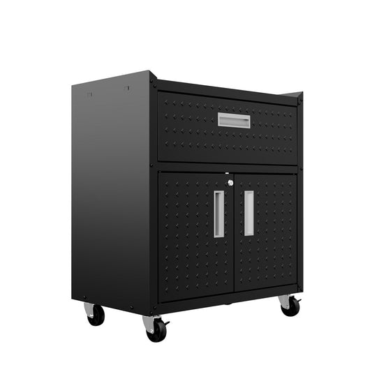 Manhattan Comfort - Fortress Garage Cabinet with 1 Full Extension Drawers in Charcoal Grey - 2GMCC-CH veiw 2