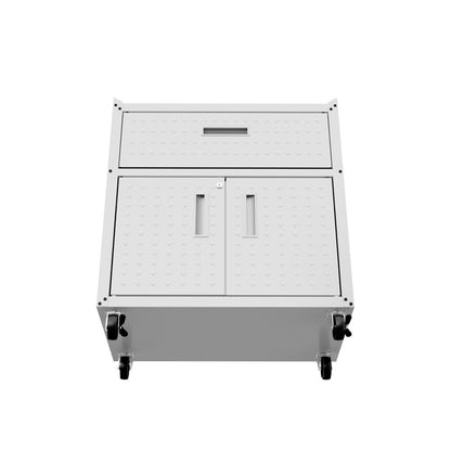 Manhattan Comfort - Fortress Garage Cabinet with 1 Full Extension Drawers in White - 2GMCC-WH veiw 4