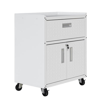 Manhattan Comfort - Fortress Garage Cabinet with 1 Full Extension Drawers in White - 2GMCC-WH veiw 5