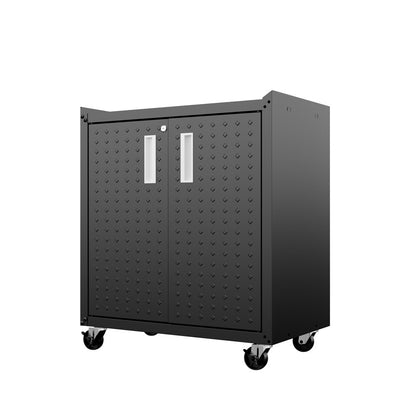 Manhattan Comfort - Fortress 30x18 Garage Cabinet with 2 Adjustable Shelves in Charcoal Grey - 3GMCC-CH veiw 2