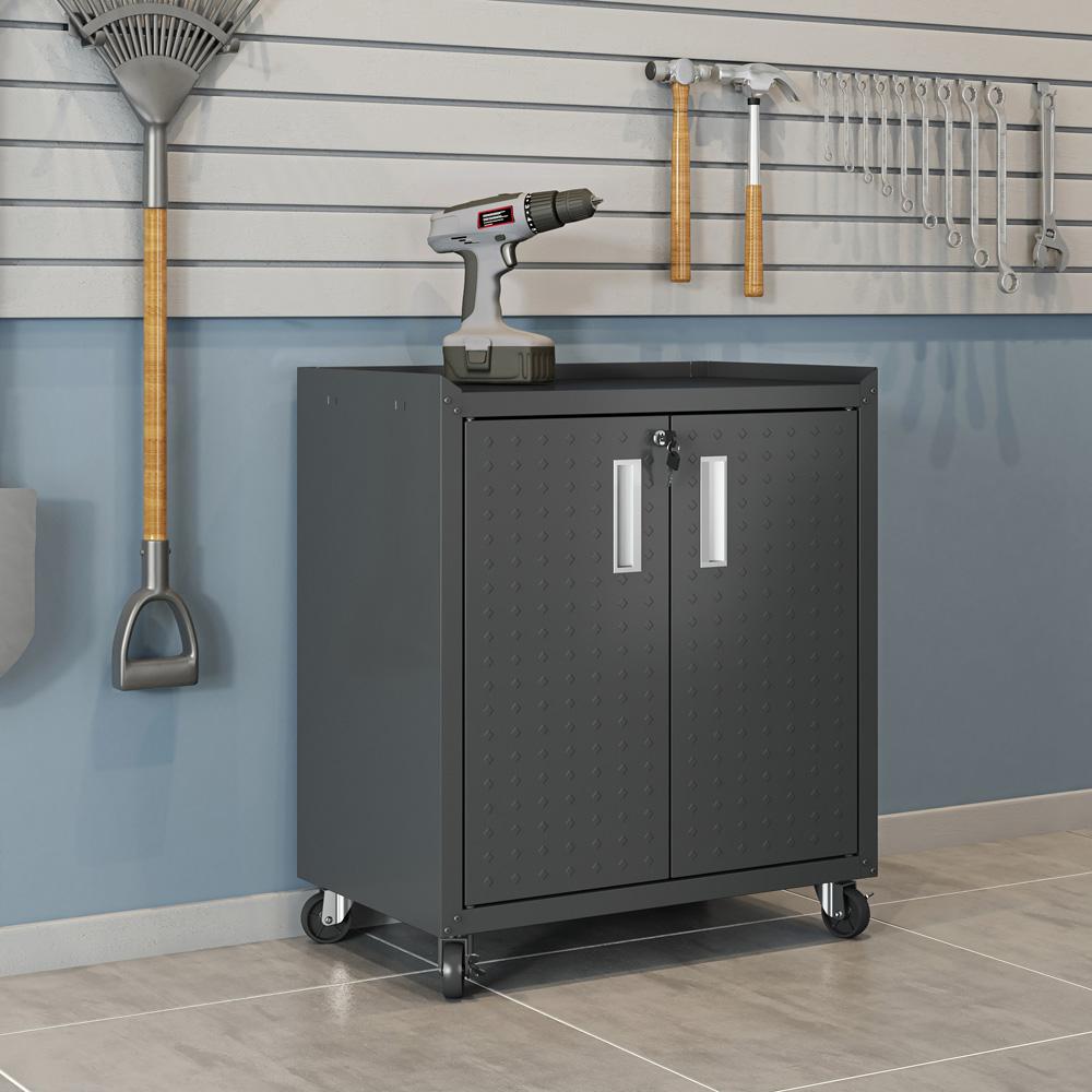 Manhattan Comfort Fortress Garage Mobile Cabinet - Thumbnail 4