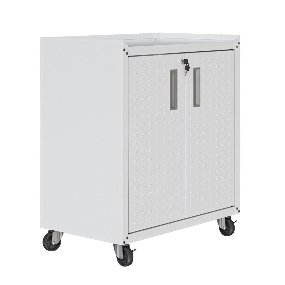 Manhattan Comfort - Fortress 30x18 Garage Cabinet with 2 Adjustable Shelves in White - 3GMCC-WH veiw 4