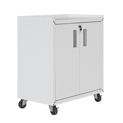Manhattan Comfort - Fortress 30x18 Garage Cabinet with 2 Adjustable Shelves in White - 3GMCC-WH veiw 4