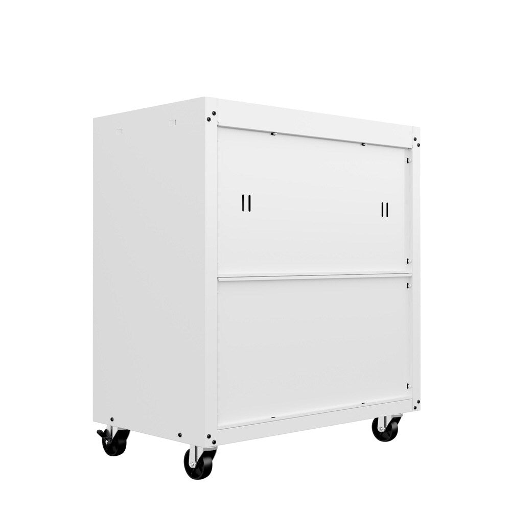 Manhattan Comfort - Fortress 30x18 Garage Cabinet with 2 Adjustable Shelves in White - 3GMCC-WH veiw 8