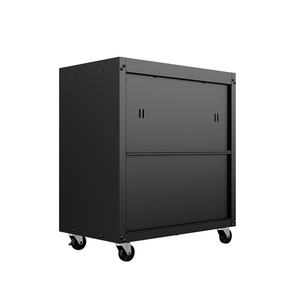 Manhattan Comfort - Fortress Garage Cabinet with 3 Full Extension Drawers in Charcoal Grey - 4GMCC-CH veiw 5