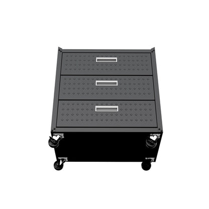 Manhattan Comfort - Fortress Garage Cabinet with 3 Full Extension Drawers in Charcoal Grey - 4GMCC-CH veiw 6