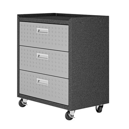 Manhattan Comfort - Fortress Garage Cabinet with 3 Full Extension Drawers in Grey - 4GMCC veiw 2