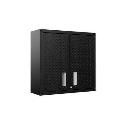 Manhattan Comfort - Fortress Garage Cabinet with 2 Adjustable Shelves in Charcoal Grey - 5GMC-CH veiw 2