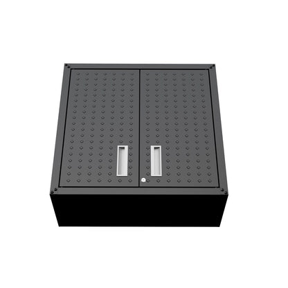 Manhattan Comfort - Fortress Garage Cabinet with 2 Adjustable Shelves in Charcoal Grey - 5GMC-CH veiw 4