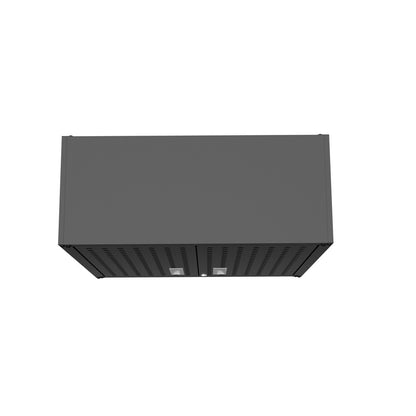 Manhattan Comfort - Fortress Garage Cabinet with 2 Adjustable Shelves in Charcoal Grey - 5GMC-CH veiw 6