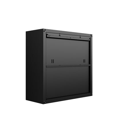 Manhattan Comfort - Fortress Garage Cabinet with 2 Adjustable Shelves in Charcoal Grey - 5GMC-CH veiw 7