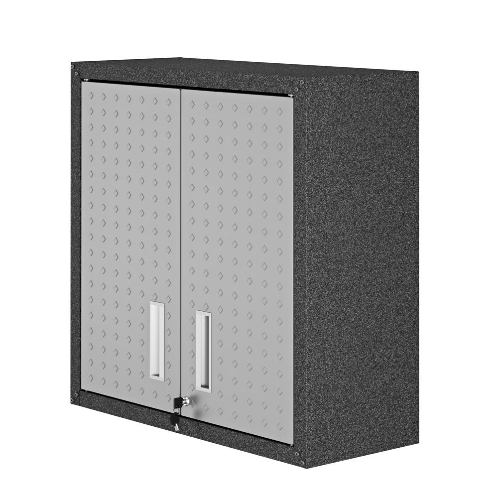Manhattan Comfort - Fortress Garage Cabinet with 2 Adjustable Shelves in Grey - 5GMC veiw 2