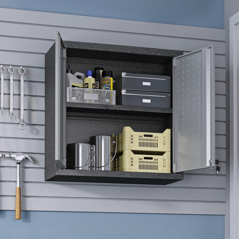 Manhattan Comfort - Fortress Garage Cabinet with 2 Adjustable Shelves in Grey - 5GMC veiw 9