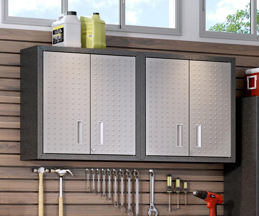 Manhattan Comfort - Fortress Garage Cabinet with 2 Adjustable Shelves in Grey - 5GMC veiw 11