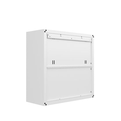 Manhattan Comfort - Fortress Garage Cabinet with 2 Adjustable Shelves in White - 5GMC-WH veiw 6