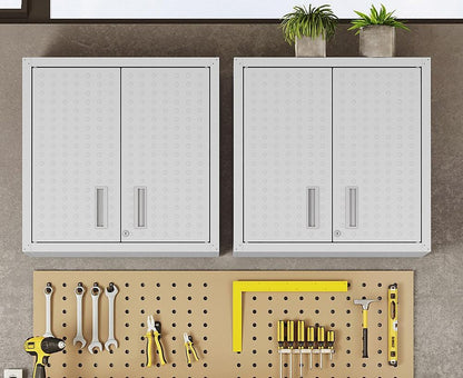 Manhattan Comfort - Fortress Garage Cabinet with 2 Adjustable Shelves in White - 5GMC-WH veiw 9