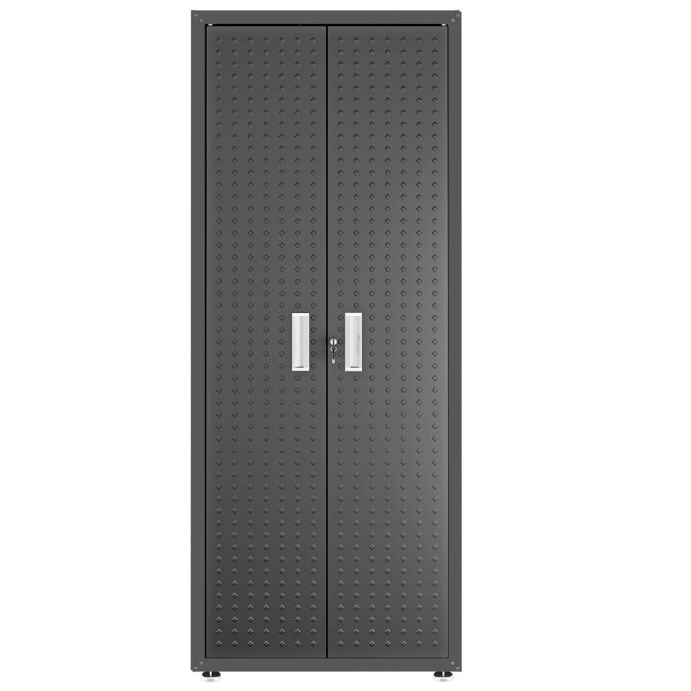 Manhattan Comfort - 6-Piece Fortress Garage Set with 3 Drawers in Charcoal Grey - 6-GGGG-CH veiw 4