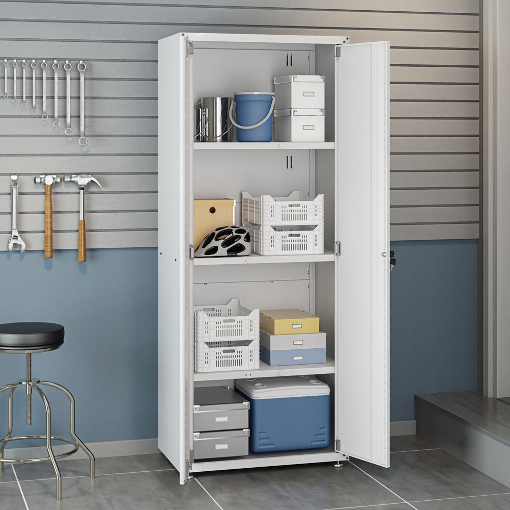 Manhattan Comfort - 6-Piece Fortress Garage Set with 3 Drawers in White - 6-GGGG-WH veiw 9