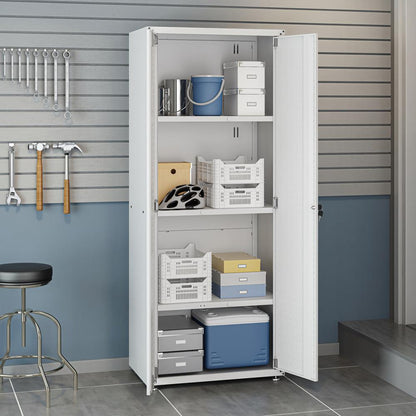Manhattan Comfort - 6-Piece Fortress Garage Set with 3 Drawers in White - 6-GGGG-WH veiw 9