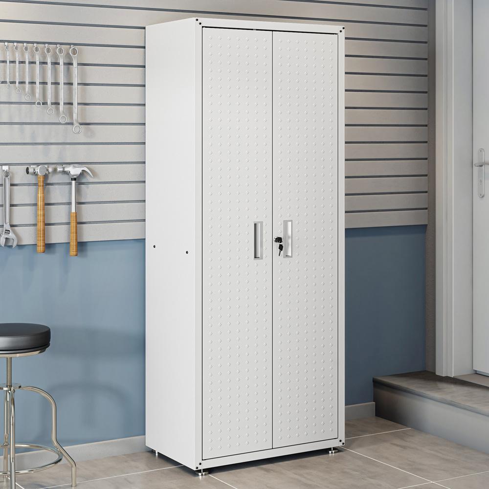 Manhattan Comfort - 6-Piece Fortress Garage Set with 3 Drawers in White - 6-GGGG-WH veiw 11