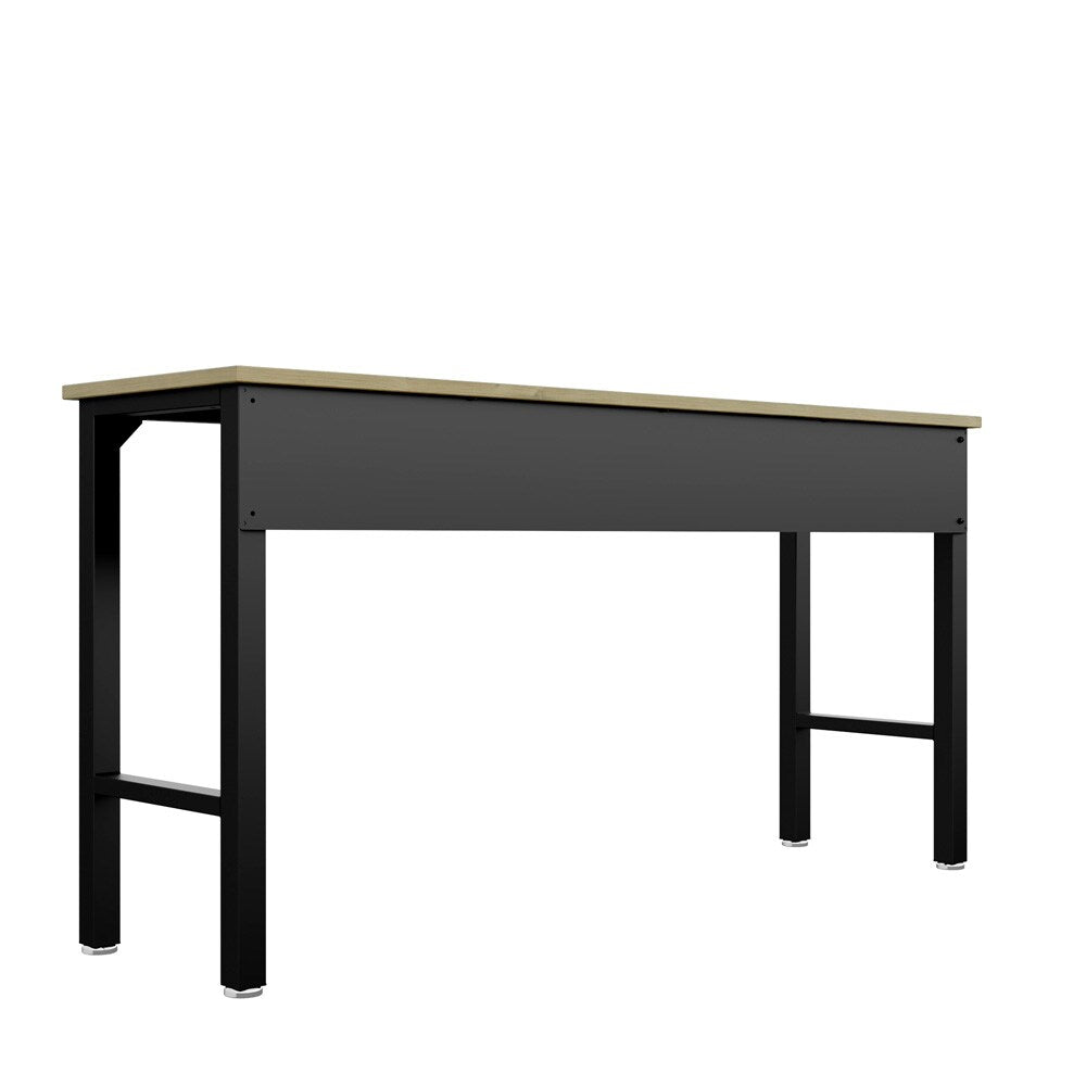 Manhattan Comfort - Fortress Garage Table with Steel Legs in Charcoal Grey - 6GMC-CH veiw 3
