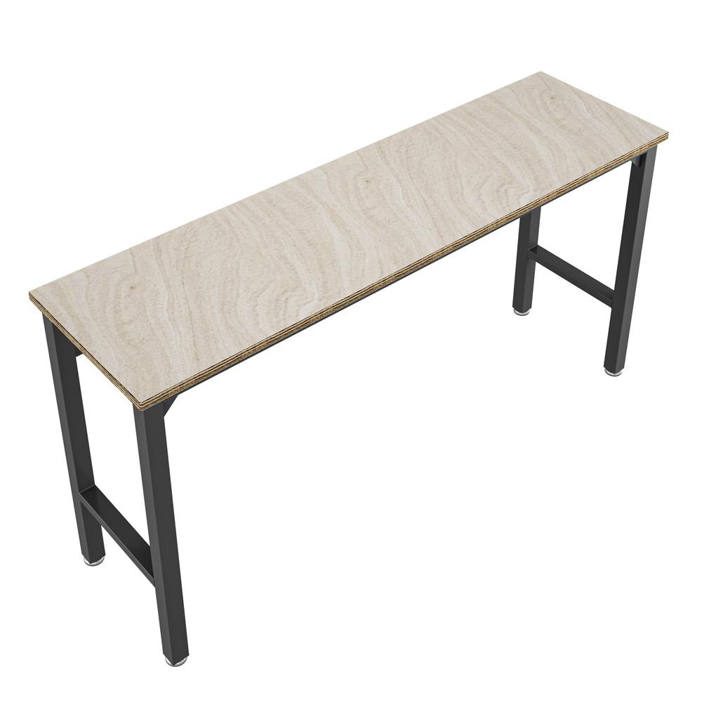 Manhattan Comfort - Fortress Garage Table with Steel Legs in Charcoal Grey - 6GMC-CH veiw 5