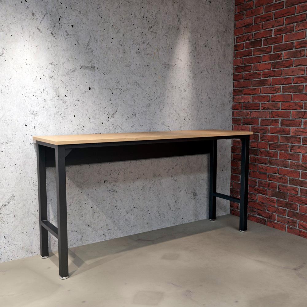 Manhattan Comfort - Fortress Garage Table with Steel Legs in Charcoal Grey - 6GMC-CH veiw 8