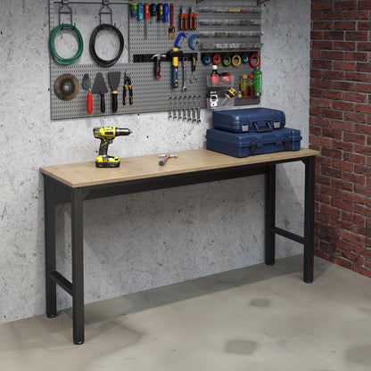 Manhattan Comfort - Fortress Garage Table with Steel Legs in Charcoal Grey - 6GMC-CH veiw 9