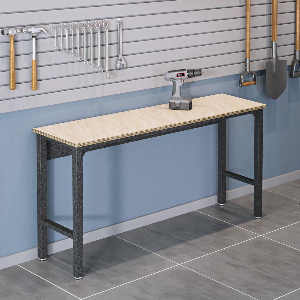 Manhattan Comfort - Fortress Garage Table with Steel Legs in Grey - 6GMC veiw 7