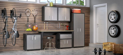 Manhattan Comfort - Fortress Garage Table with Steel Legs in Grey - 6GMC veiw 9
