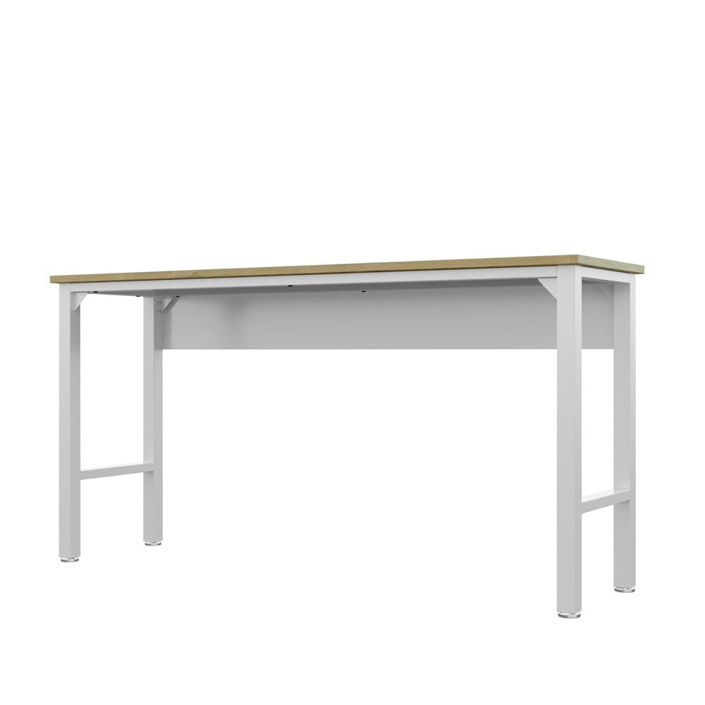 Manhattan Comfort - Fortress Garage Table with Steel Legs in White - 6GMC-WH veiw 2