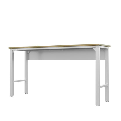 Manhattan Comfort - Fortress Garage Table with Steel Legs in White - 6GMC-WH veiw 2