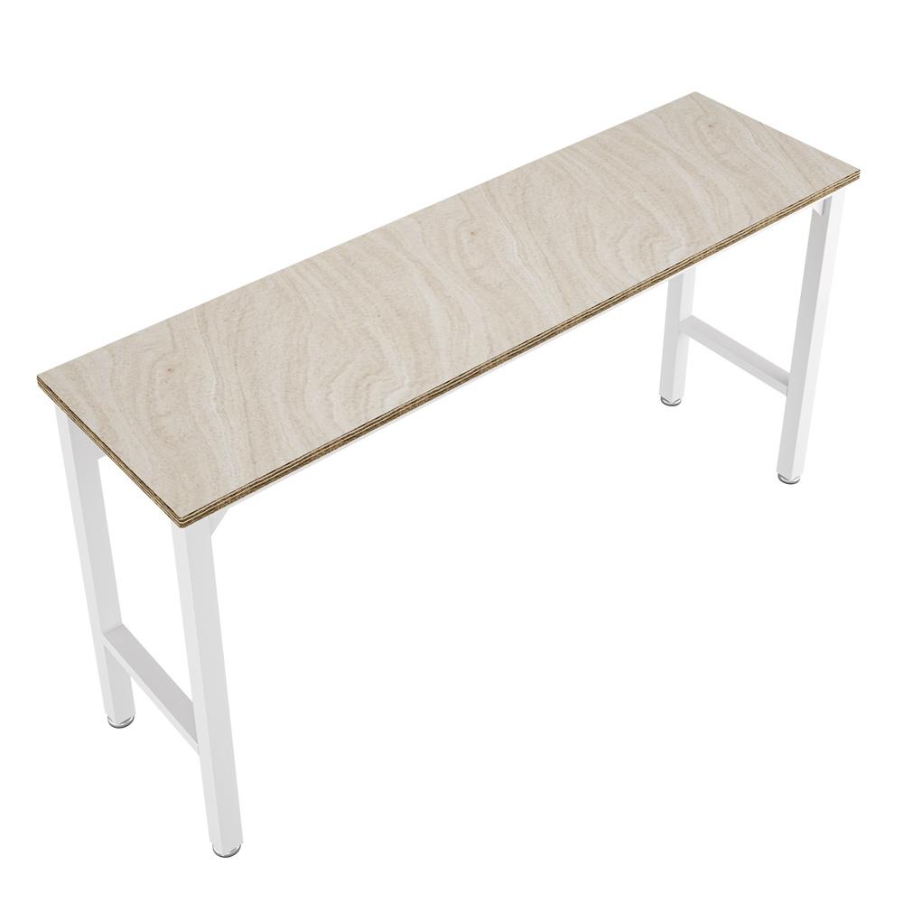 Manhattan Comfort - Fortress Garage Table with Steel Legs in White - 6GMC-WH veiw 5