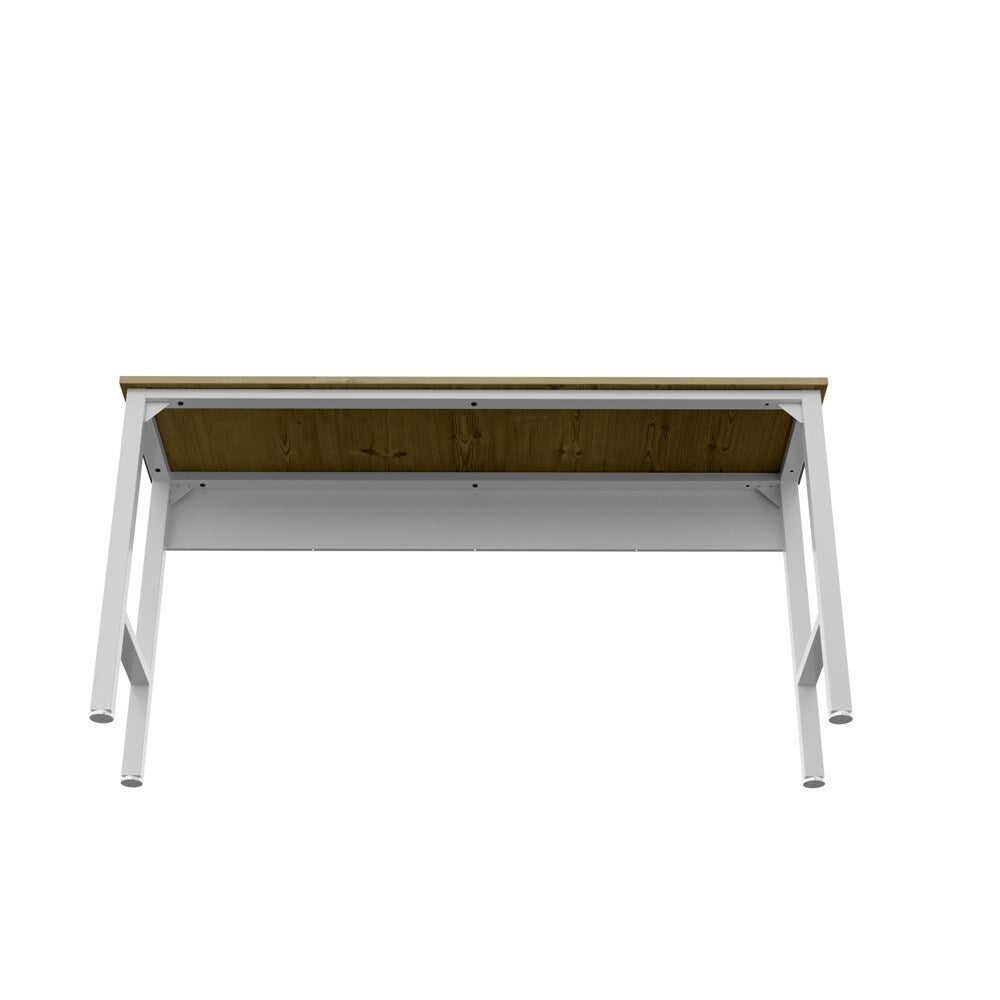 Manhattan Comfort - Fortress Garage Table with Steel Legs in White - 6GMC-WH veiw 7