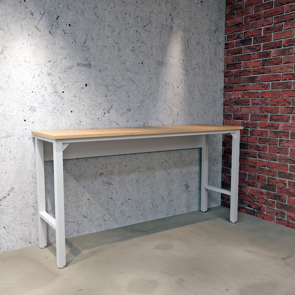 Manhattan Comfort - Fortress Garage Table with Steel Legs in White - 6GMC-WH veiw 8