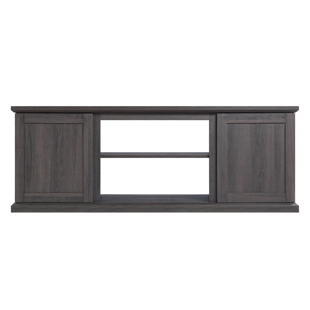 Manhattan Comfort - Franklin TV Stand with 6 Fixed Shelves in Brown - TVFP3-BR veiw 1