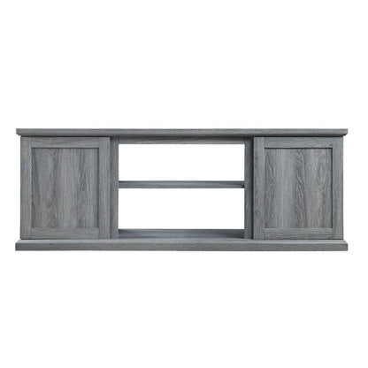 Manhattan Comfort - Franklin TV Stand with 6 Fixed Shelves in Grey - TVFP3-GY veiw 1