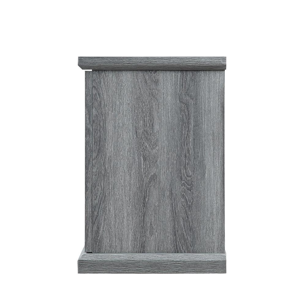 Manhattan Comfort - Franklin TV Stand with 6 Fixed Shelves in Grey - TVFP3-GY veiw 2