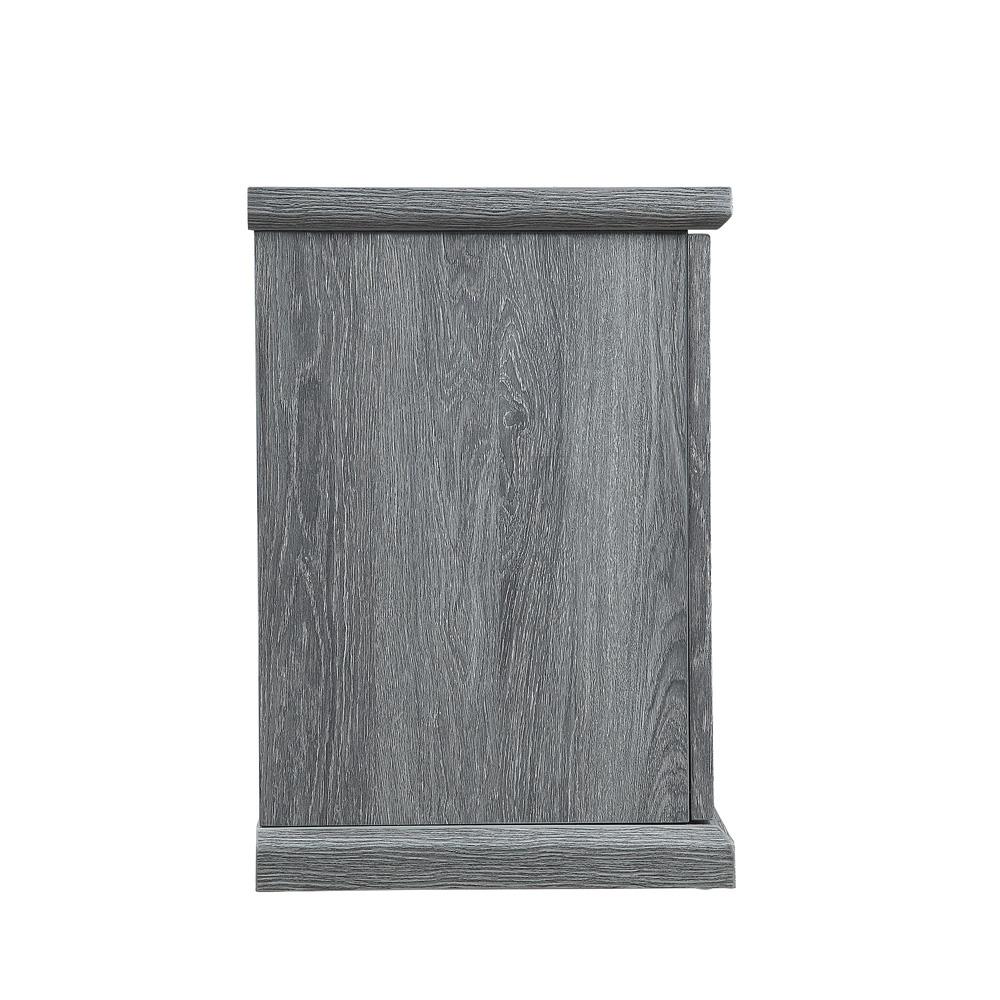 Manhattan Comfort - Franklin TV Stand with 6 Fixed Shelves in Grey - TVFP3-GY veiw 5