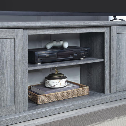 Manhattan Comfort - Franklin TV Stand with 6 Fixed Shelves in Grey - TVFP3-GY veiw 7