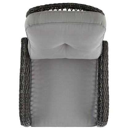 Manhattan Comfort - Fruttuo Polyester Patio Rocking Chair with Iron Steel Legs in Mixed Grey - OD-CV017-GY veiw 3