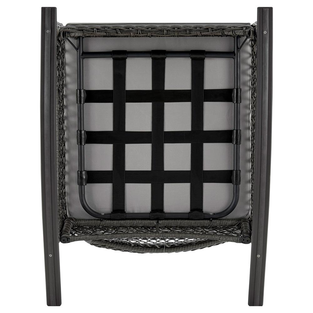 Manhattan Comfort - Fruttuo Polyester Patio Rocking Chair with Iron Steel Legs in Mixed Grey - OD-CV017-GY veiw 5