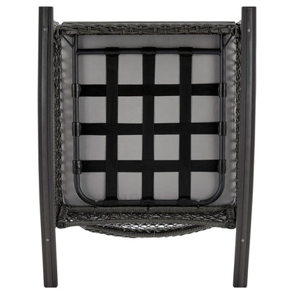 Manhattan Comfort - Fruttuo Polyester Patio Rocking Chair with Iron Steel Legs in Mixed Grey - OD-CV017-GY veiw 5